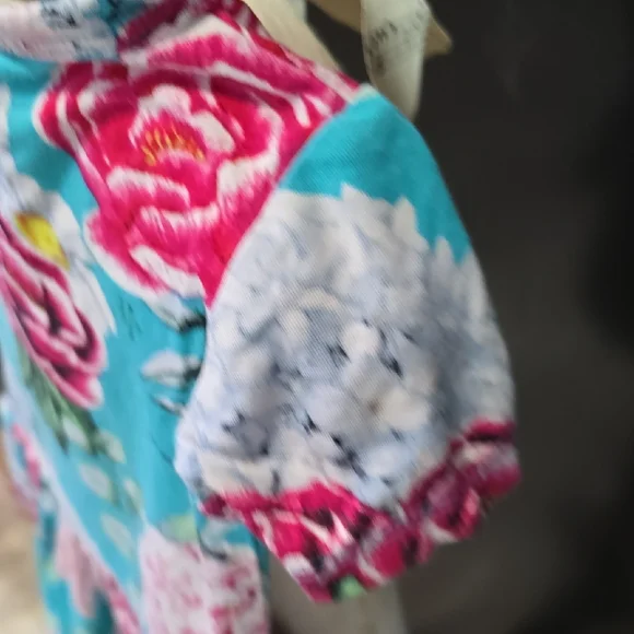 POSH PEANUT Floral Baby Romper with Ruffle Hem. Gently Worn . 0-3 Months - Picture 7 of 7